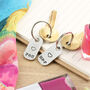 Couples Gift Love Hearts Personalised Pair Of Key Rings, thumbnail 3 of 5