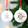 Baby's First Christmas Personalised Penguin Bauble, thumbnail 1 of 3