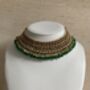 Indian Gold Plated Emerald Green Pearl Choker Set, thumbnail 4 of 8