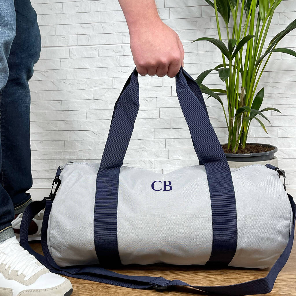 Personalised Mens Weekend Bag. Holdall With Initials By Lovetree Design
