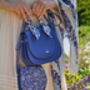 Blue Agnes Floral Saddle Bag, thumbnail 3 of 8