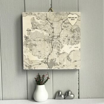 Personalised International Map Print On Wood, 4 of 11
