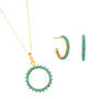 Halo Radiance Turquoise Earrings Gold Plated, thumbnail 10 of 12
