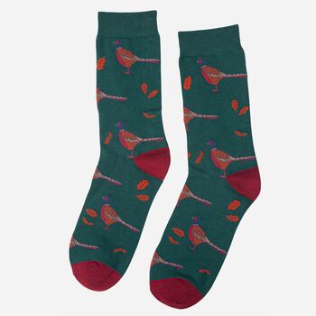 Men's Bamboo Socks Green Pheasant, 2 of 4