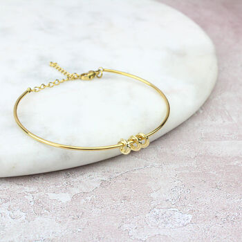 30th Or 40th Birthday A Ring For Every Decade Gold Bangle Bracelet, 10 of 11