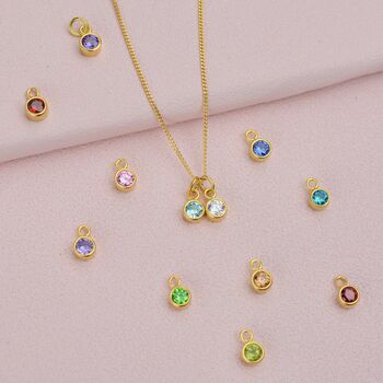 Personalised Gold Family Birthstone Necklace, 3 of 9