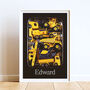 Personalised Toy Diggers Construction Vehicles Print, thumbnail 2 of 5
