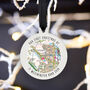 Location Map Hanging Christmas Tree Decoration, thumbnail 1 of 6