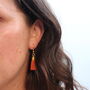Leather Tassel Earrings, thumbnail 3 of 6