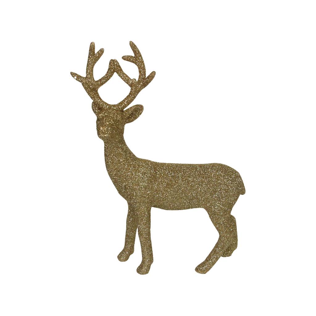 gold reindeer standing christmas decoration by the christmas home | notonthehighstreet.com