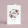 Floral Christmas Wreath Bouquet Personalised Card Pack, thumbnail 2 of 4