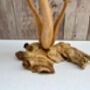 Wooden Mushroom Statue Teak Root Toadstool Nature Gift, thumbnail 7 of 10
