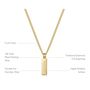 Tag Personalised Men's Necklace 18 K Gold Plated Steel, thumbnail 10 of 11