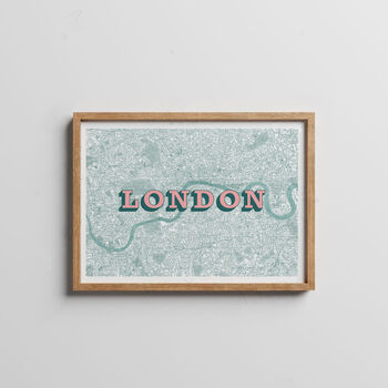 London Map Screen Print, 3 of 5