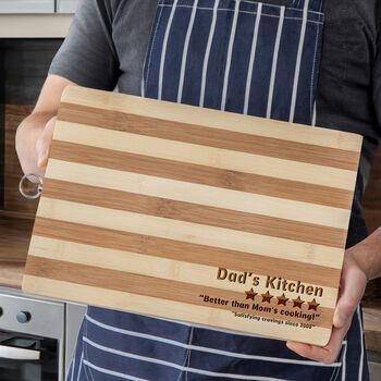 Personalised Kitchen Rating Bamboo Chopping Board, 2 of 7