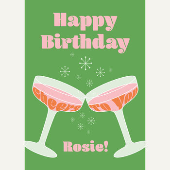 Personalised Happy Birthday Cheers To You Card, With Optional Video Message, 4 of 5