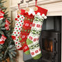 Personalised Nordic Knitted Christmas Stockings, thumbnail 1 of 4
