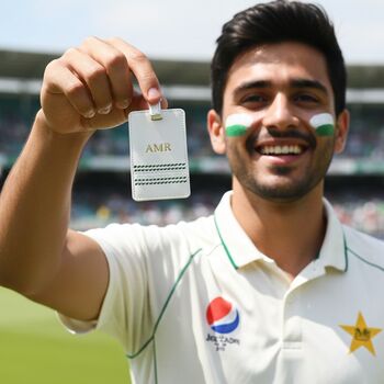 Personalised White Cricket Luggage Tag, 3 of 10