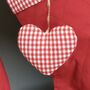 Red Gingham Heart Christmas Stocking, thumbnail 5 of 6
