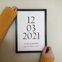 Personalised Wedding Date Print, thumbnail 4 of 6