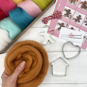Needle Felting Kit Gingerbread, 3 of 12