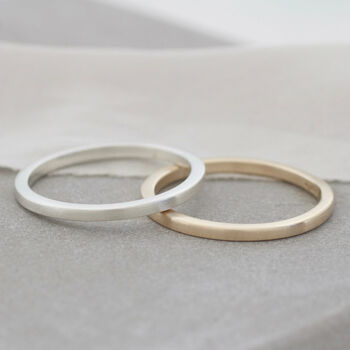 Plain Band Ring. 9ct Gold Stackable Ring, 4 of 8