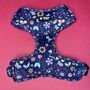Navy And Pink Floral Dog Harness, thumbnail 1 of 7