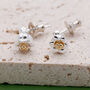 Lily Of The Valley Silver Drop Stud Earrings, thumbnail 5 of 9
