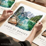 The Dolomites Travel Print Of Lago Di Braies, thumbnail 1 of 7