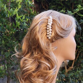 Pearl Bridal Hair Comb For Weddings, 9 of 13
