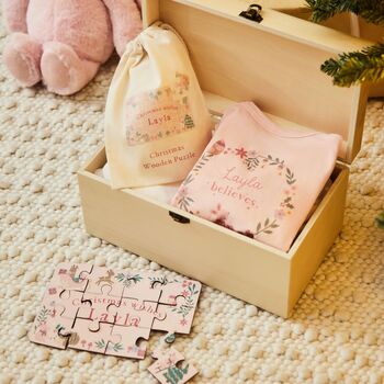 Personalised Pink Christmas Eve Wooden Box Fsc®, 3 of 4