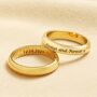 Personalised Stainless Steel Thick Band Ring In Gold, thumbnail 3 of 3