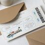 Personalised Holiday Reveal Boarding Pass Birthday Card, thumbnail 4 of 4