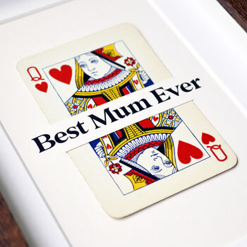 Mum Is Queen Personalised Playing Card Gift Print, 3 of 9