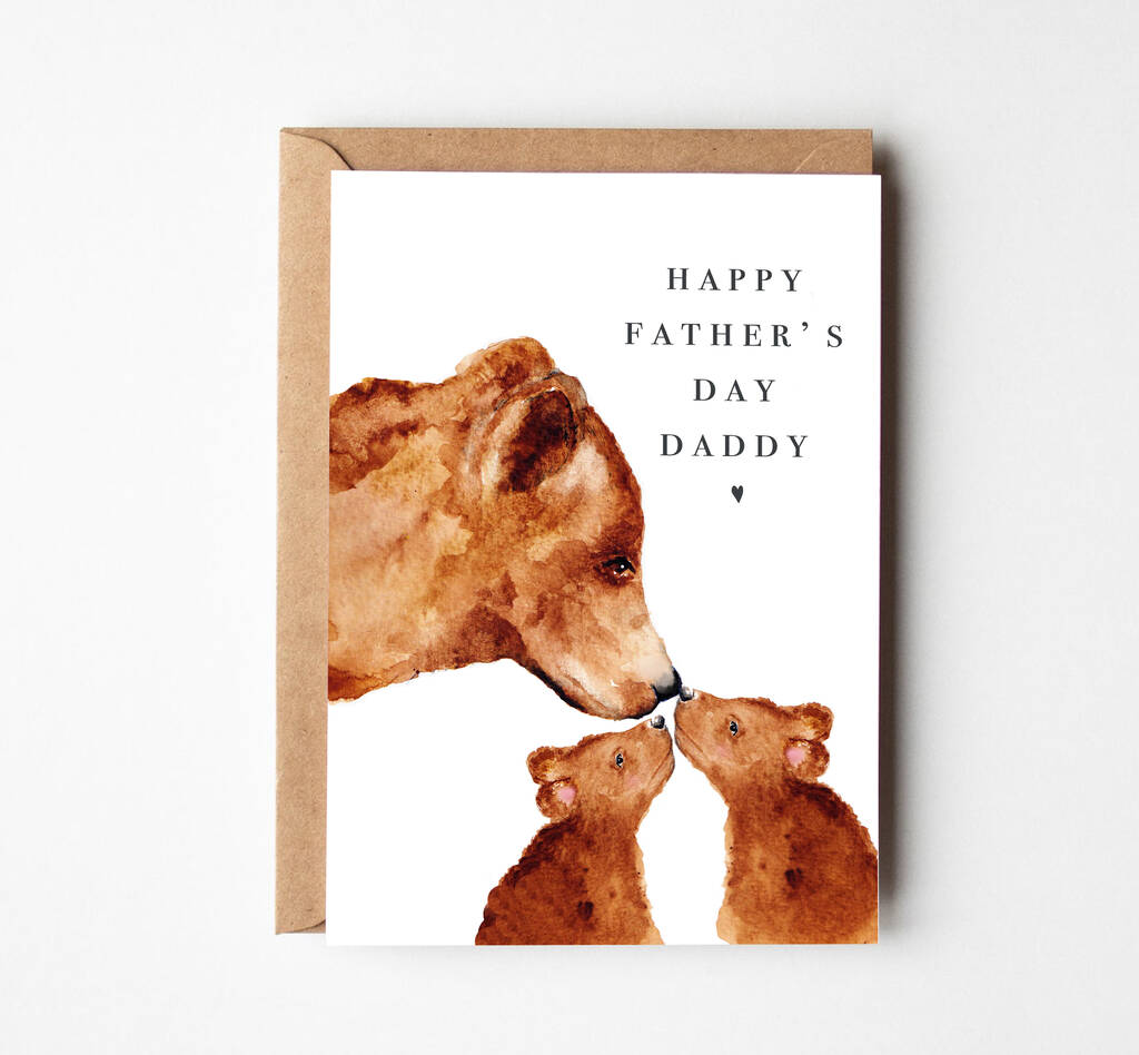 Happy Father's Day Daddy Bear Card By Free Hand Free Mind ...