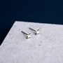 Sterling Silver Dainty Star Stud Earrings, thumbnail 1 of 8