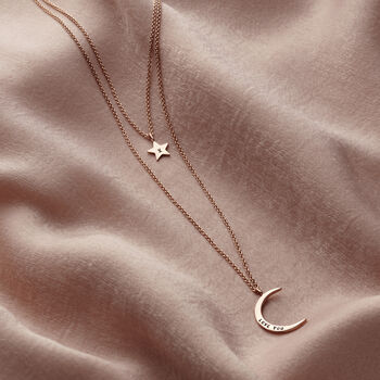 Moon And Star Personalised Layered Necklace Set, 5 of 12