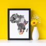 Personalised Map Of Africa Print, thumbnail 5 of 7