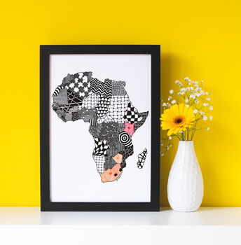 Personalised Map Of Africa Print, 5 of 7
