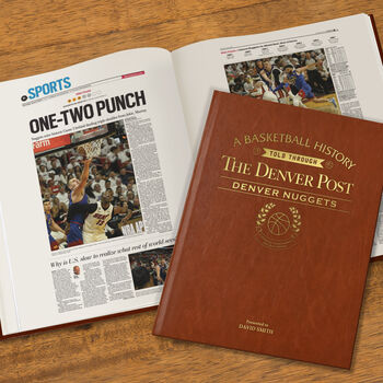 Denver Nuggets Personalised Nba Basketball Gift Newspaper Book, 4 of 12