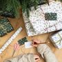 Recycled White Greenery Wrapping Paper Stickers, thumbnail 2 of 4