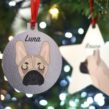 French Bulldog Christmas Dog Decoration Personalised, 9 of 9