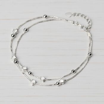 Sterling Silver Stars Bracelet, 2 of 5