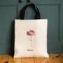 Personalised Birthday Birth Flower Short Handled Tote Bag, thumbnail 2 of 5