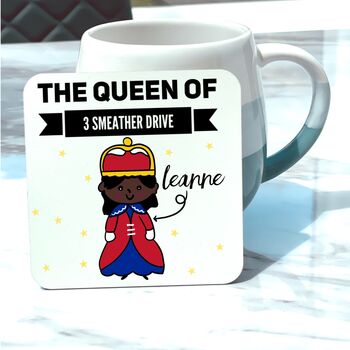 Personalised Queen Of My House Coaster, 2 of 3