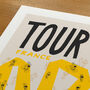Tour Cycling Poster, Bike Lover Gift, thumbnail 5 of 8