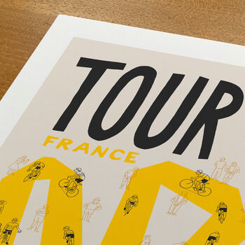Tour Cycling Poster, Bike Lover Gift, 5 of 8