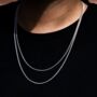 Thin 925 Silver Miami Cuban 2mm Chain Necklace, thumbnail 1 of 12