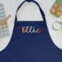 Swirly Rainbow Personalised Kids Apron, thumbnail 1 of 2