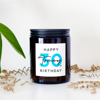 Personalised Birthday Soy Wax Candle Gift Choice Of Fragrance, 4 of 10